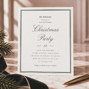 Elegant Editorial Green Budget Christmas Party