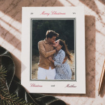 Elegant Editorial Merry Christmas Couples Photo