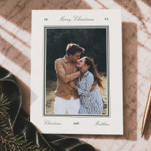 Elegant Editorial Merry Christmas Couples Photo