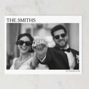 Elegant Editorial Wedding Elopement Post Card