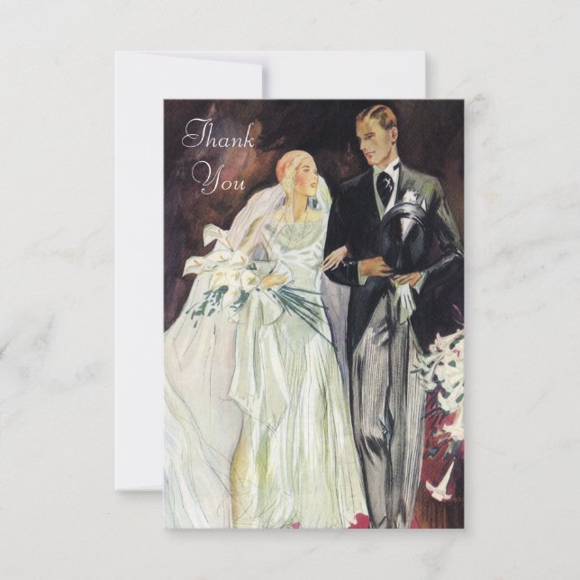 Elegant Edwardian Thank You Card (Front)