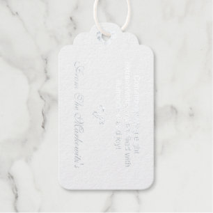 Elegant Egg Shell White Hanukkah Gold  Gift Tags