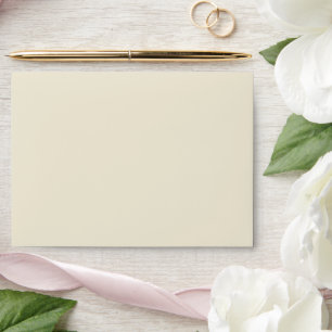 Elegant Eggshell & White Wedding Envelope
