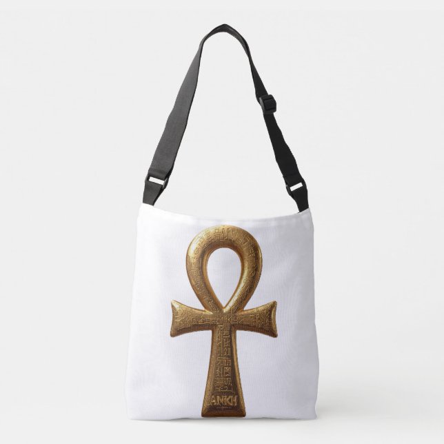 Elegant Egyptian Ankh Symbol Tote Bag  (Front)