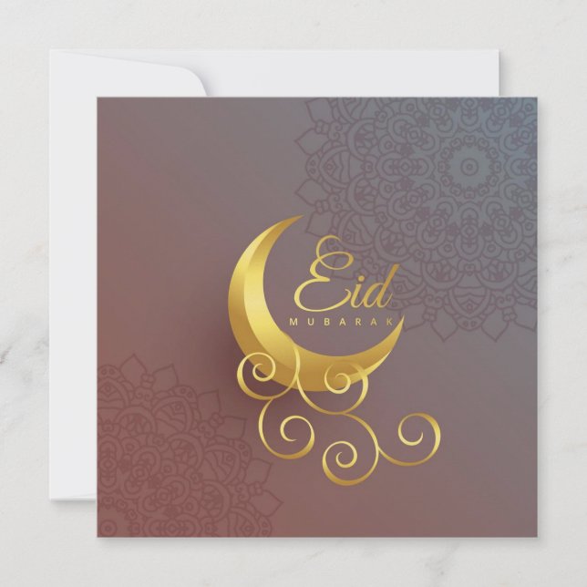 Elegant Eid al-Fitr Crescent Moon (Front)