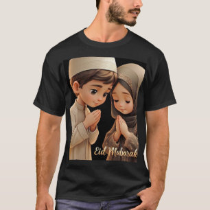 Elegant Eid Mubarak Kids Art T-Shirt