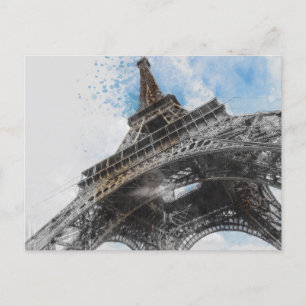 Elegant Eiffel Tower Paris Postcard – French 