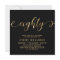 Elegant Eighty Gold Script Black 80th Birthday
