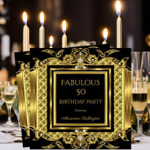 Elegant Elite Formal Gold Birthday Party Black