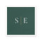 Elegant Emerald And Gold Monogram Minimalist