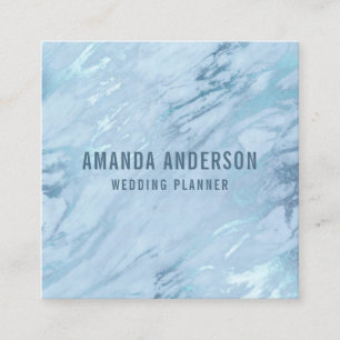 Elegant Emerald Blue Marble   Business Card