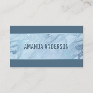 Elegant Emerald Blue Marble   Business Card