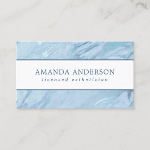 Elegant Emerald Blue Marble   Business Card