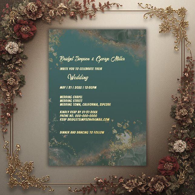 elegant emerald green agate indian wedding gold  (Creator Uploaded)