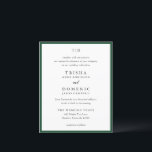 Elegant Emerald Green Budget Wedding Invite<br><div class="desc">Modern wedding invitations featuring a clean design with serif and script fonts.</div>