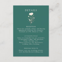Elegant Emerald Green Floral Wedding Details