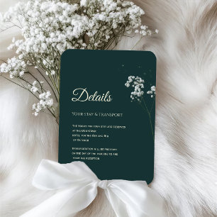 Elegant Emerald Green Floral Wedding Invitation