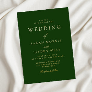 Elegant Emerald Green & Gold Foil Wedding