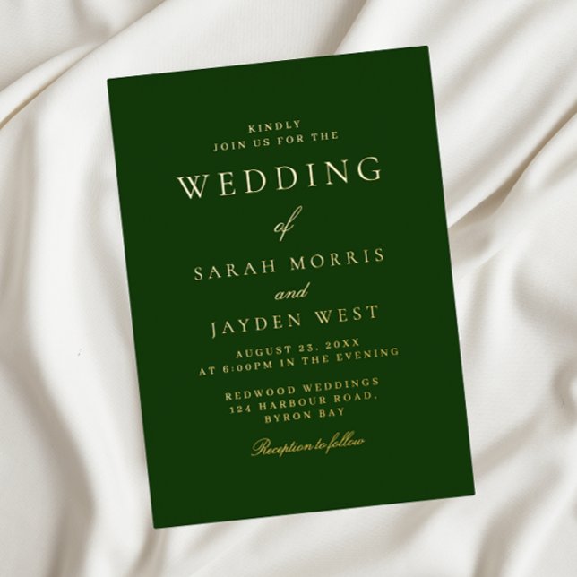Elegant Emerald Green & Gold Foil Wedding (Creator Uploaded)