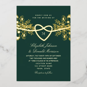 Elegant Emerald Green Gold Wedding