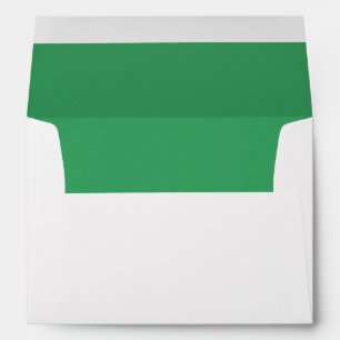 Elegant Emerald Green Lined Envelope