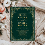 Elegant Emerald Green Minimalist Wedding Invitation<br><div class="desc">Celebrate your special day with this elegant emerald green minimalist wedding invitation. A clean, modern design with timeless emerald tones creates a sophisticated look that highlights your details beautifully. Perfect for couples seeking a chic and contemporary wedding style. The simple layout ensures your invitation is print-ready and easy to personalise....</div>