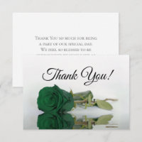 Elegant Emerald Green Mirrored Rose Simple Wedding