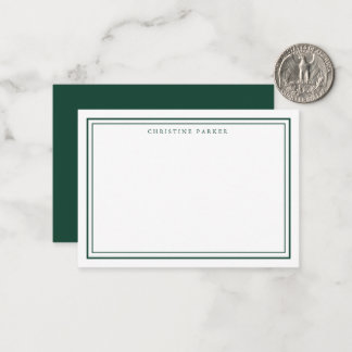 Elegant Emerald Green Modern Calligraphy Card