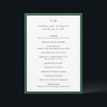Elegant Emerald Green Monogram Modern Wedding Programme<br><div class="desc">Modern wedding programs featuring a clean design with serif and script fonts.</div>