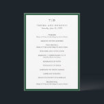 Elegant Emerald Green Monogram Modern Wedding Programme<br><div class="desc">Modern wedding programs featuring a clean design with serif and script fonts.</div>