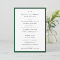 Elegant Emerald Green Monogram Modern Wedding