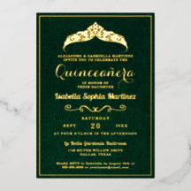 Elegant Emerald Green Quinceañera 15th Birthday