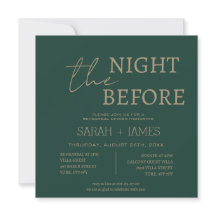 Elegant Emerald Green Rehearsal Dinner Wedding