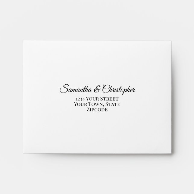 Elegant Emerald Green Rose Inside Wedding RSVP Envelope (Front)