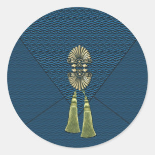 Elegant Emerald Green Tassel Stickers