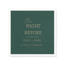 Elegant Emerald Green the Night Before Wedding 