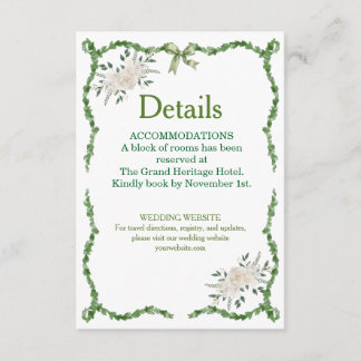 Elegant Emerald Greenery Botanical Wedding Details