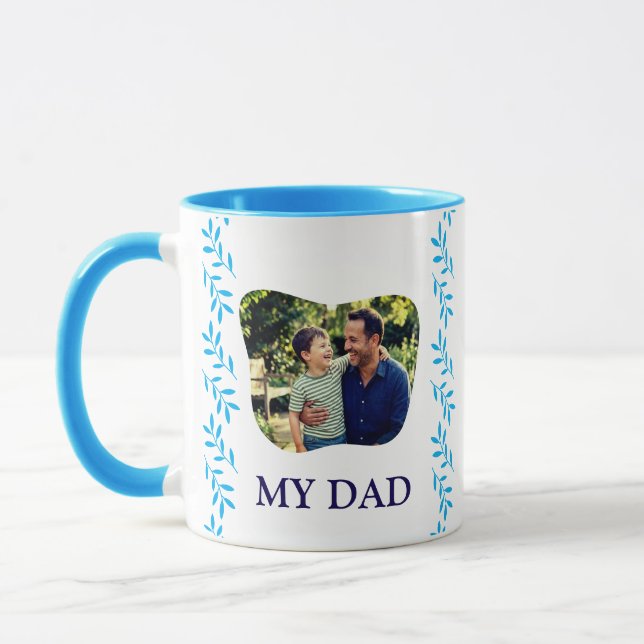 Elegant Emerald Ivy Father's Day  Mug (Left)