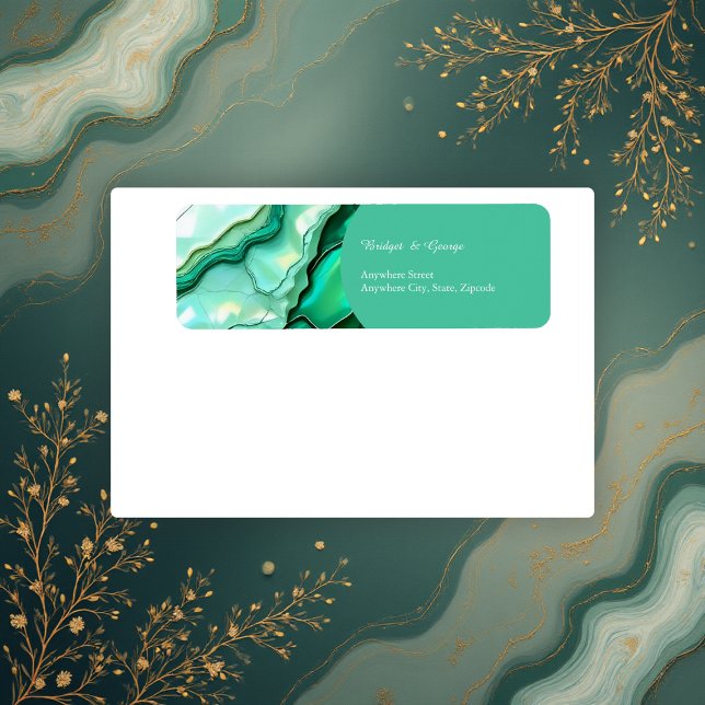 Elegant Emerald Teal Marble Watercolor Wedding (Creator Uploaded)