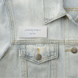 Elegant Employee Crew Staff Team Visitor Template Name Tag