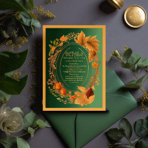 Elegant Enchanted Druid Hill Enclosure Details RSVP Card