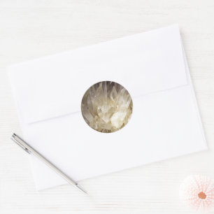 Elegant Energy Graphic Clear Quartz Classic Round Sticker