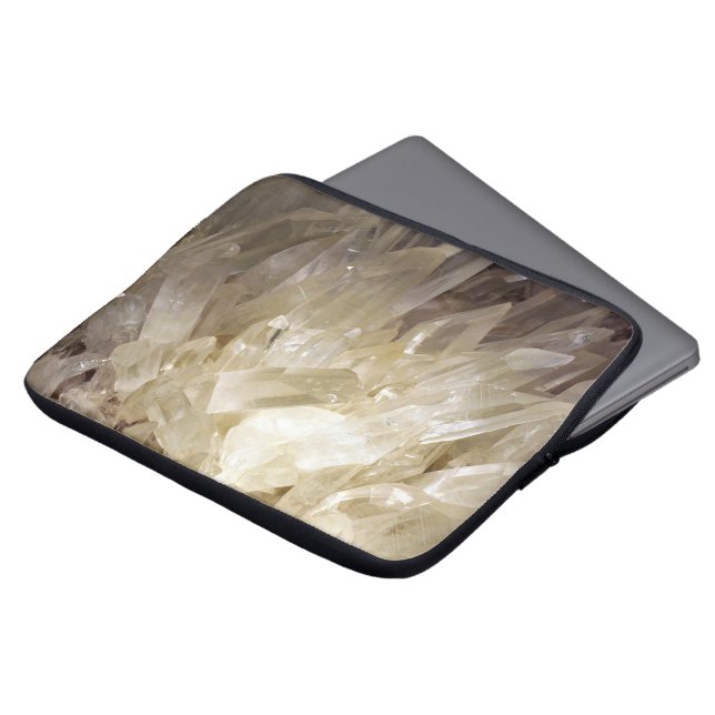 Elegant Energy Graphic Clear Quartz Laptop Sleeve (Front Top)