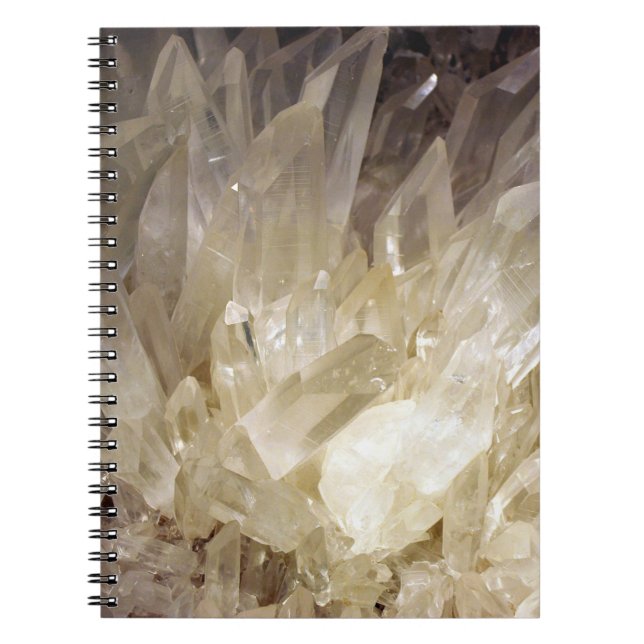 Elegant Energy Graphic Clear Quartz Notebook (Front)