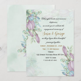 Elegant Engagement Invitation 