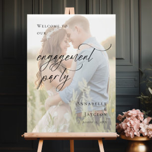 Elegant Engagement Party photo welcome Poster