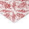 Elegant Engraved Red and White Floral Toile