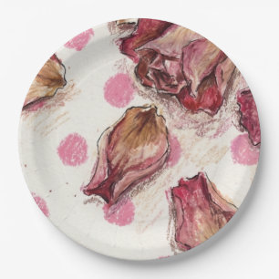 Elegant Equestrian Rose  Paper Plate