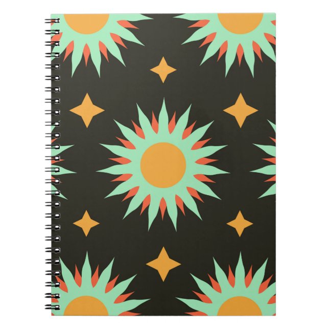 Elegant esoteric shapes seamless pattern art. alch notebook (Front)