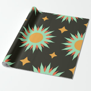 Elegant esoteric shapes seamless pattern art. alch wrapping paper
